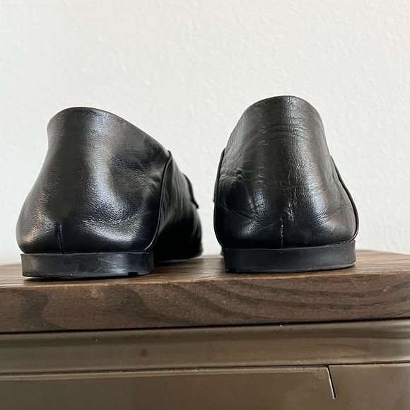 Franco sarto dela black leather square toe loafers size 9 - Picture 4 of 6
